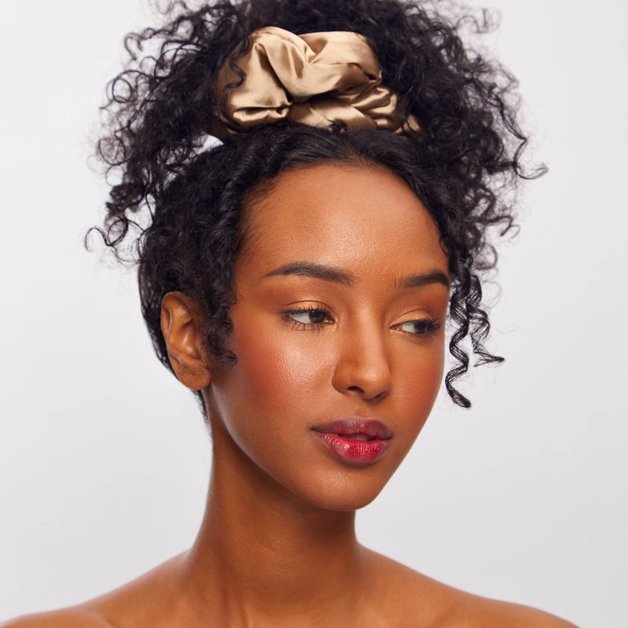 KITSCH The Satin Sleep Pillow Scrunchies - Charcoal/Gold