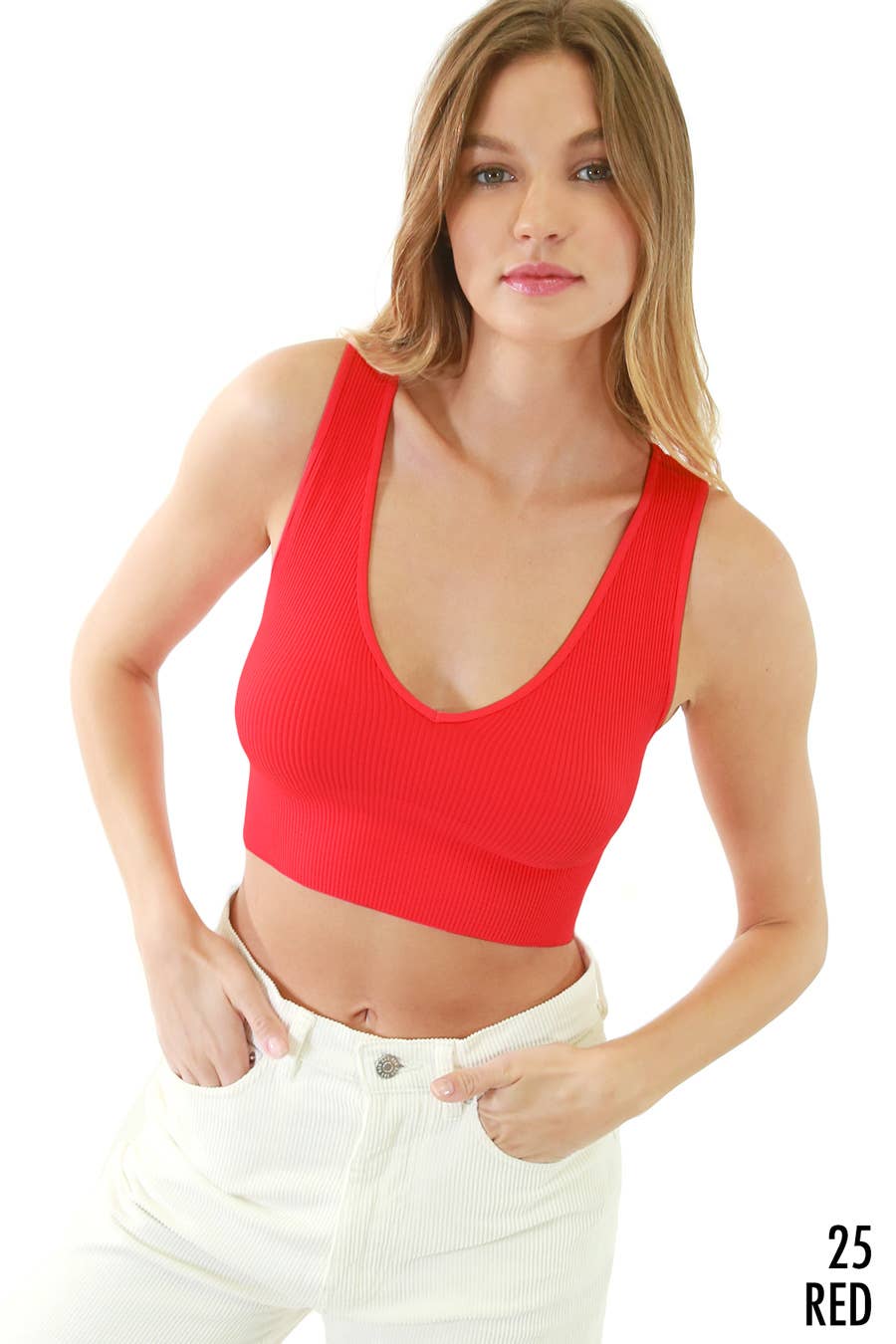 NIKIBIKI Plunge V-Neck Crop Top