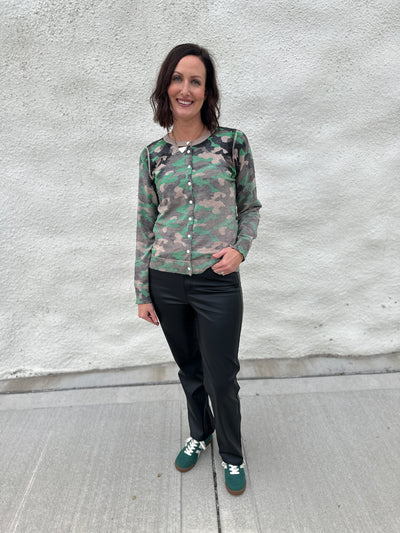 The Erika Camo Cardigan