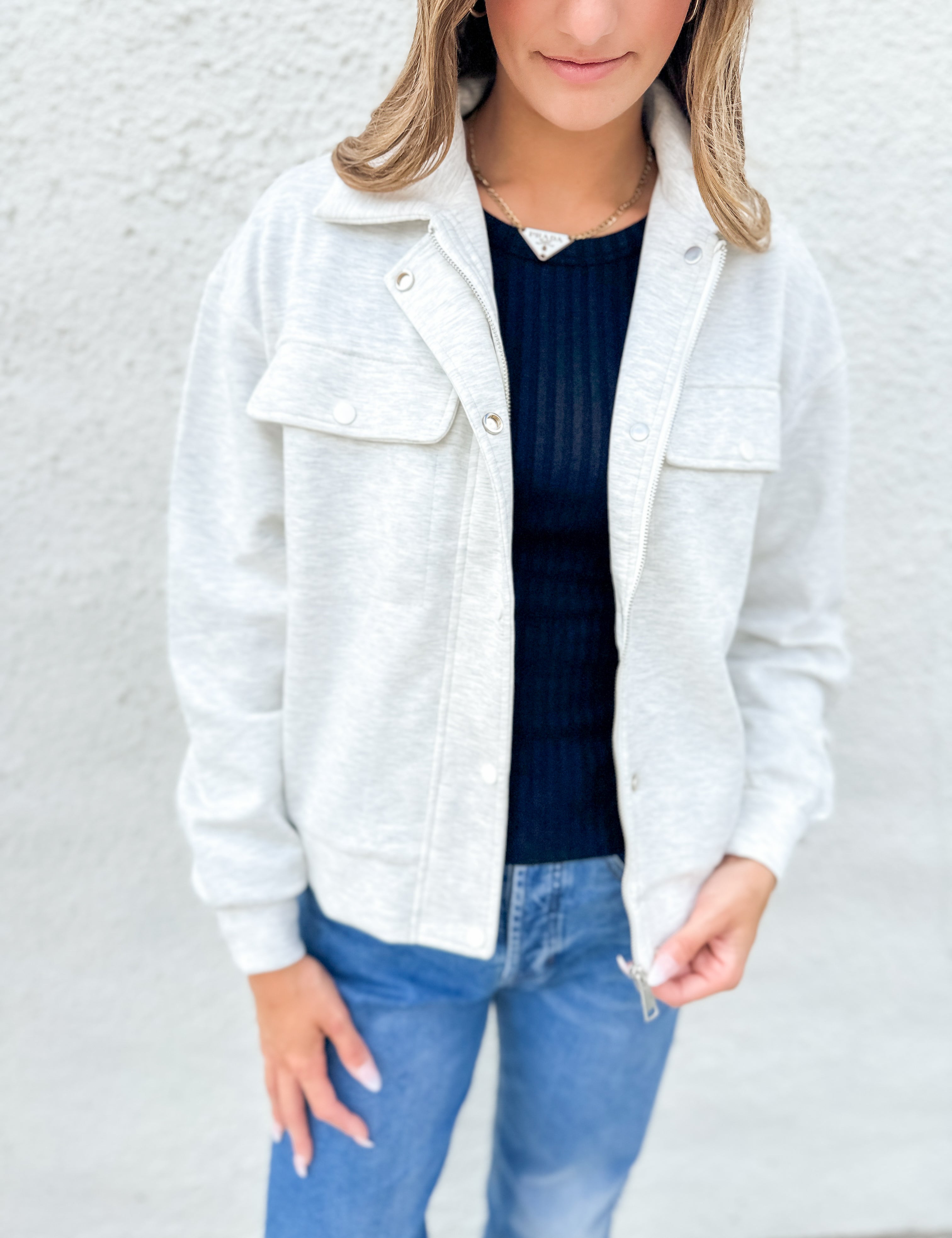 The Eva Snap Front Scuba Jacket