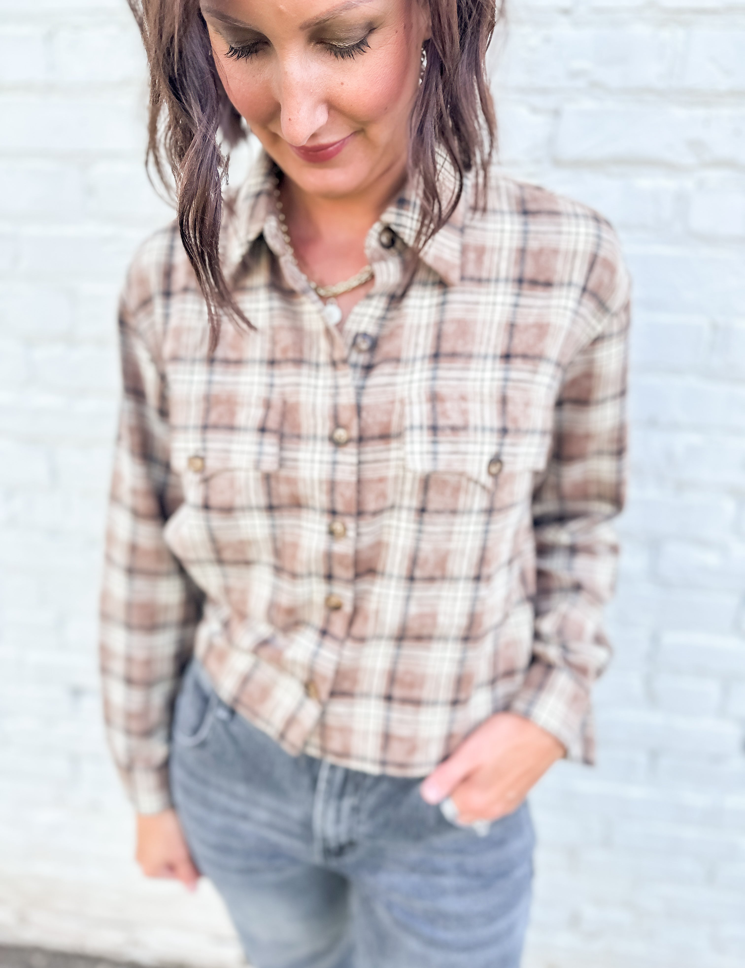 The Mira Boxy Plaid Top by Kut from the Kloth