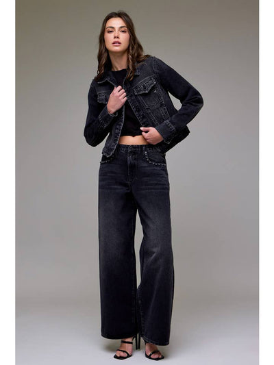 HIDDEN The Savannah Studded Trucker Jacket