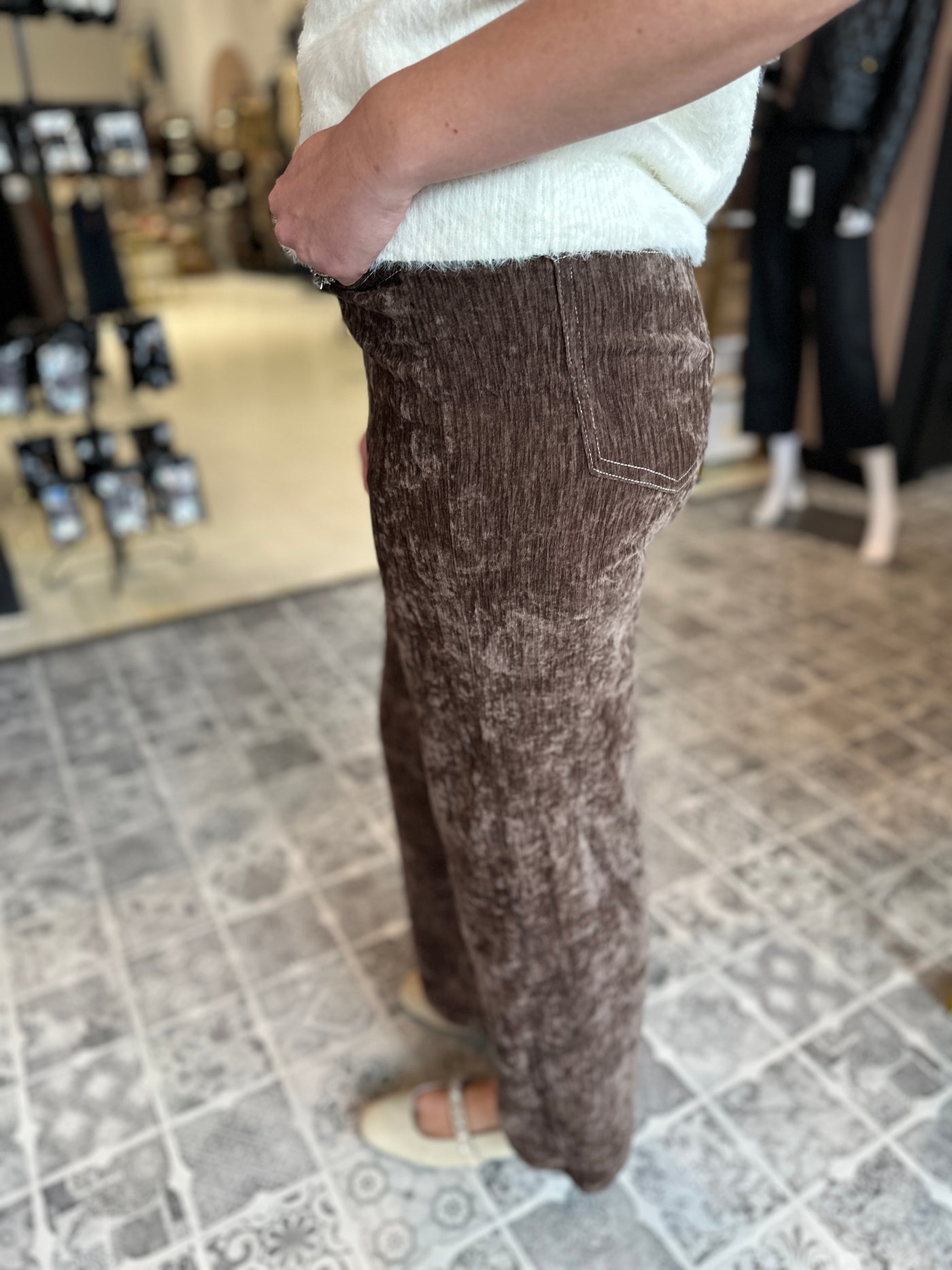 The Rowdy Stretch Velour Pants