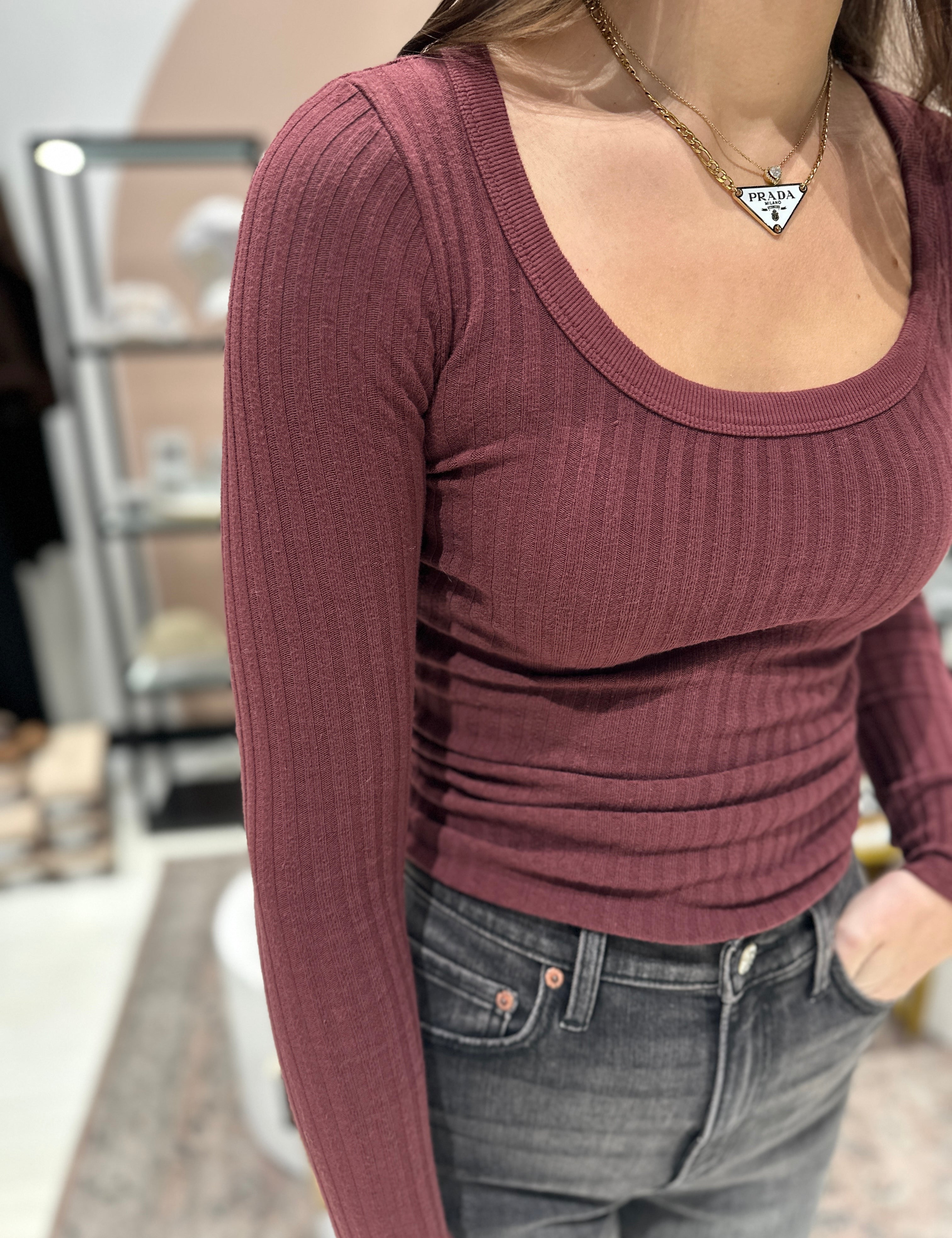 PROJECT SOCIAL TEE The What's The Scoop Washed Rib Longsleeve