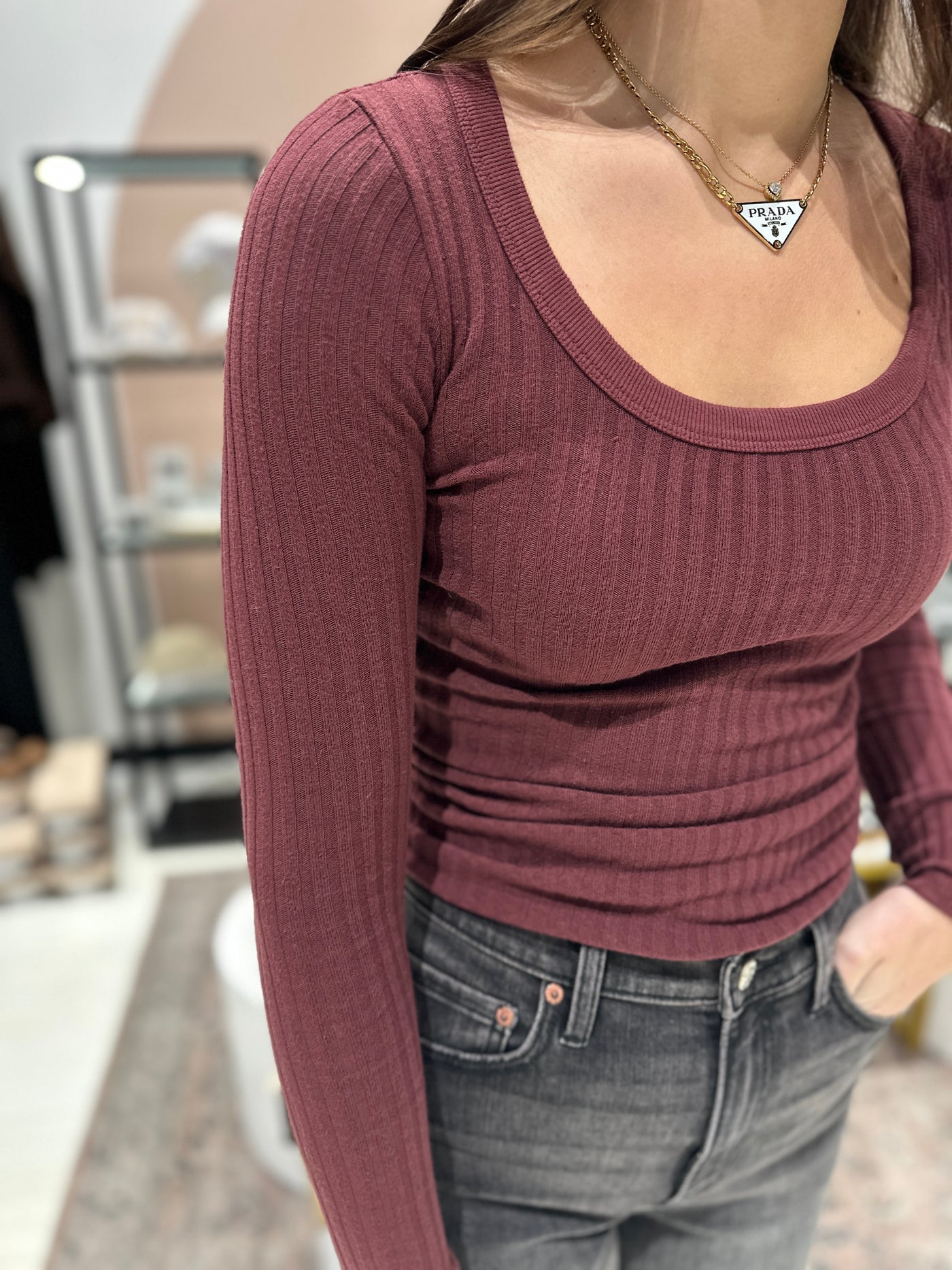 PROJECT SOCIAL TEE The What's The Scoop Washed Rib Longsleeve