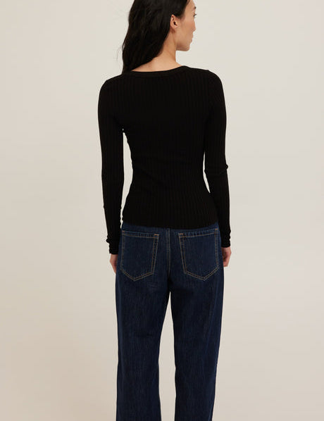 The What's The Scoop Washed Rib Longsleeve by Project Social T