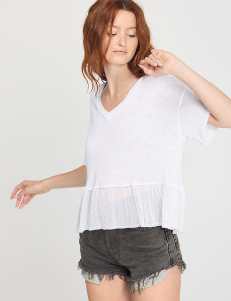 The Caracas Mesh Mixed Textured Tee by Project Social T