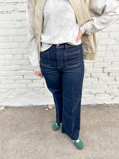 DAZE The Far Out High Rise Wide Leg with Fashion Pocket