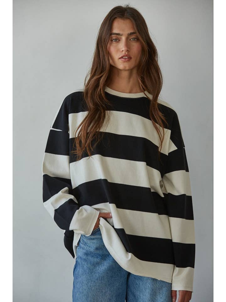 The Allegra Striped Pullover