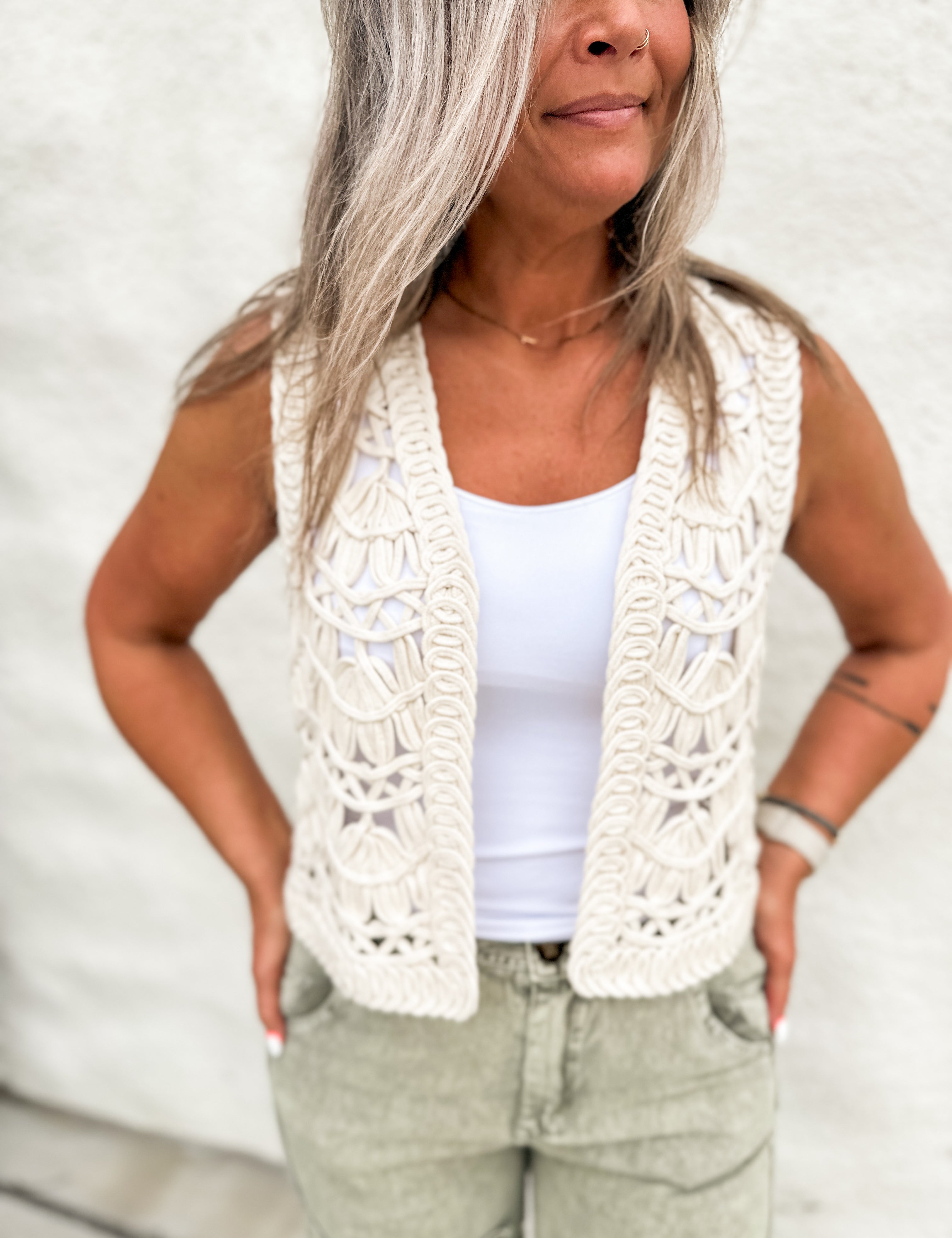 The Brizia Crochet Vest