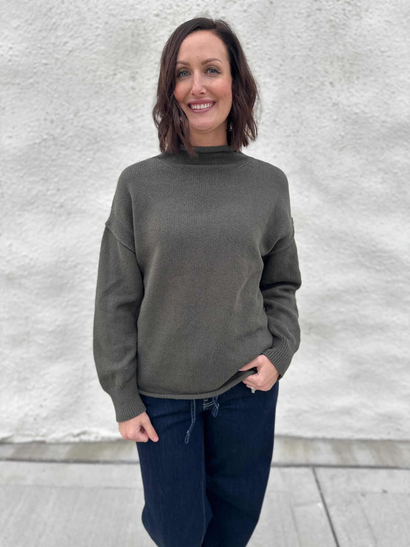 FREE PEOPLE The WTF Torres Roll Neck Sweater