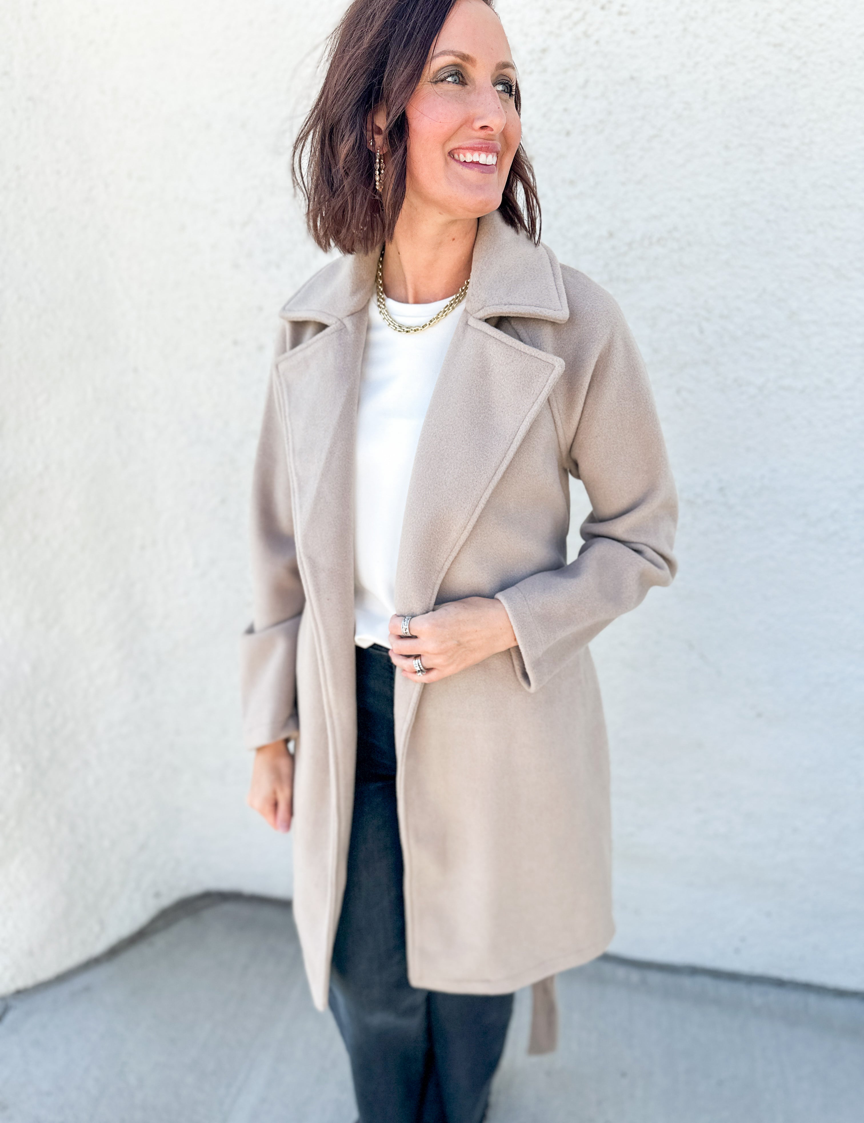 The Desiree Lapel Collar Trench Coat