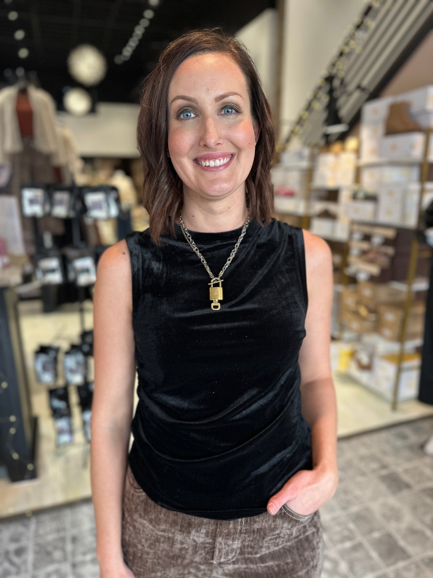 DEAR JOHN The Shaunee Mock Neck Tank