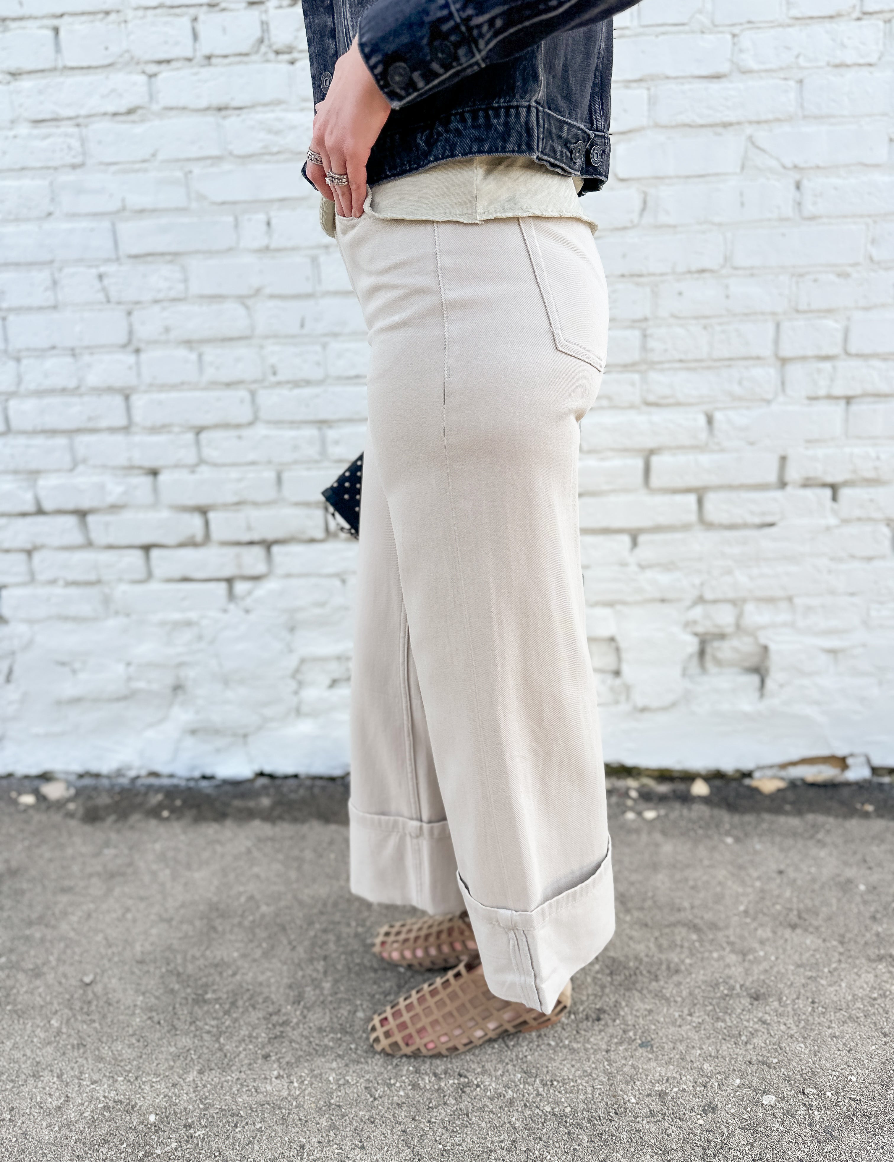 The Gracie Cuffed Wide Straight