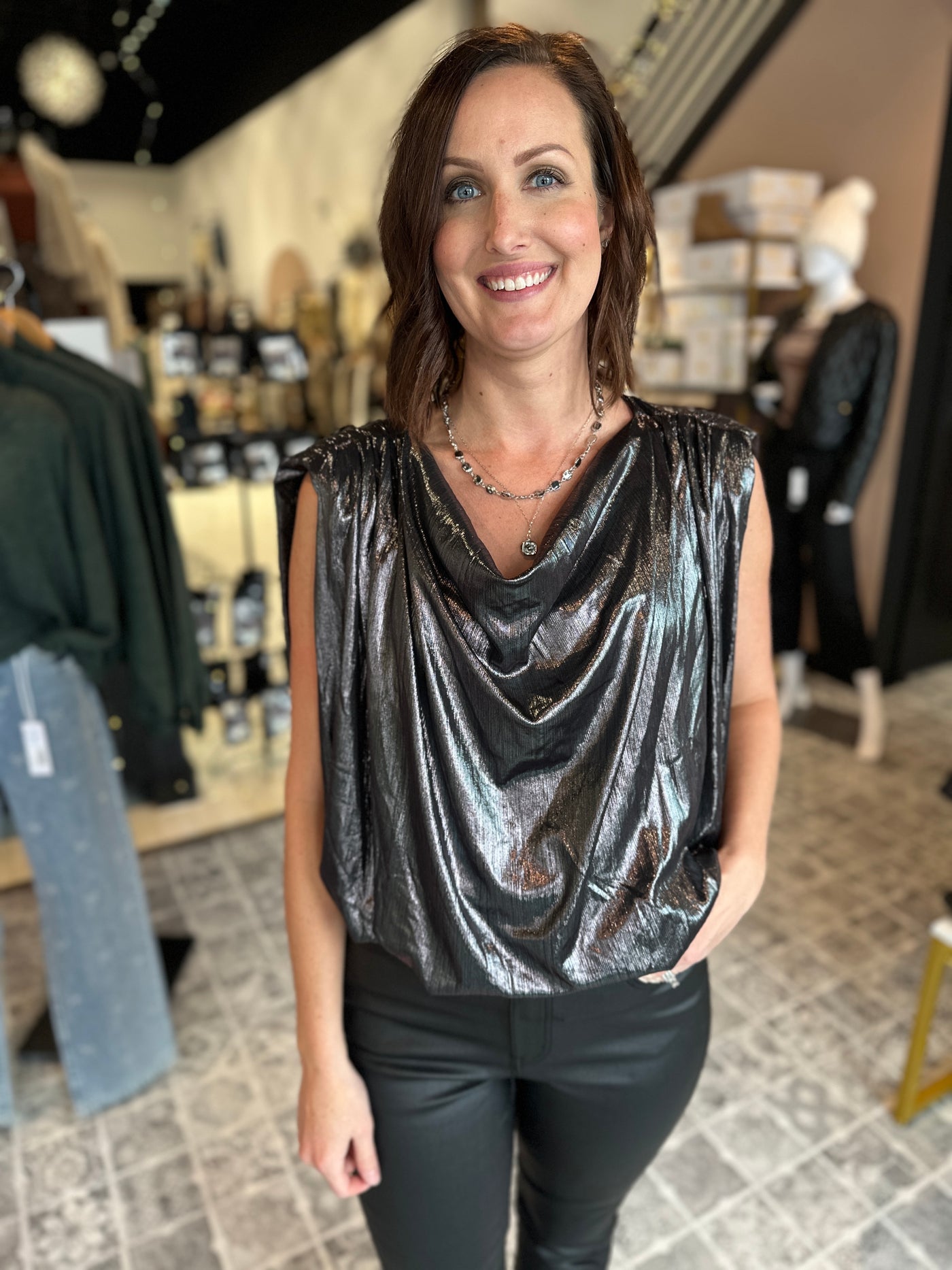 The Stacy Bubble Hem Top