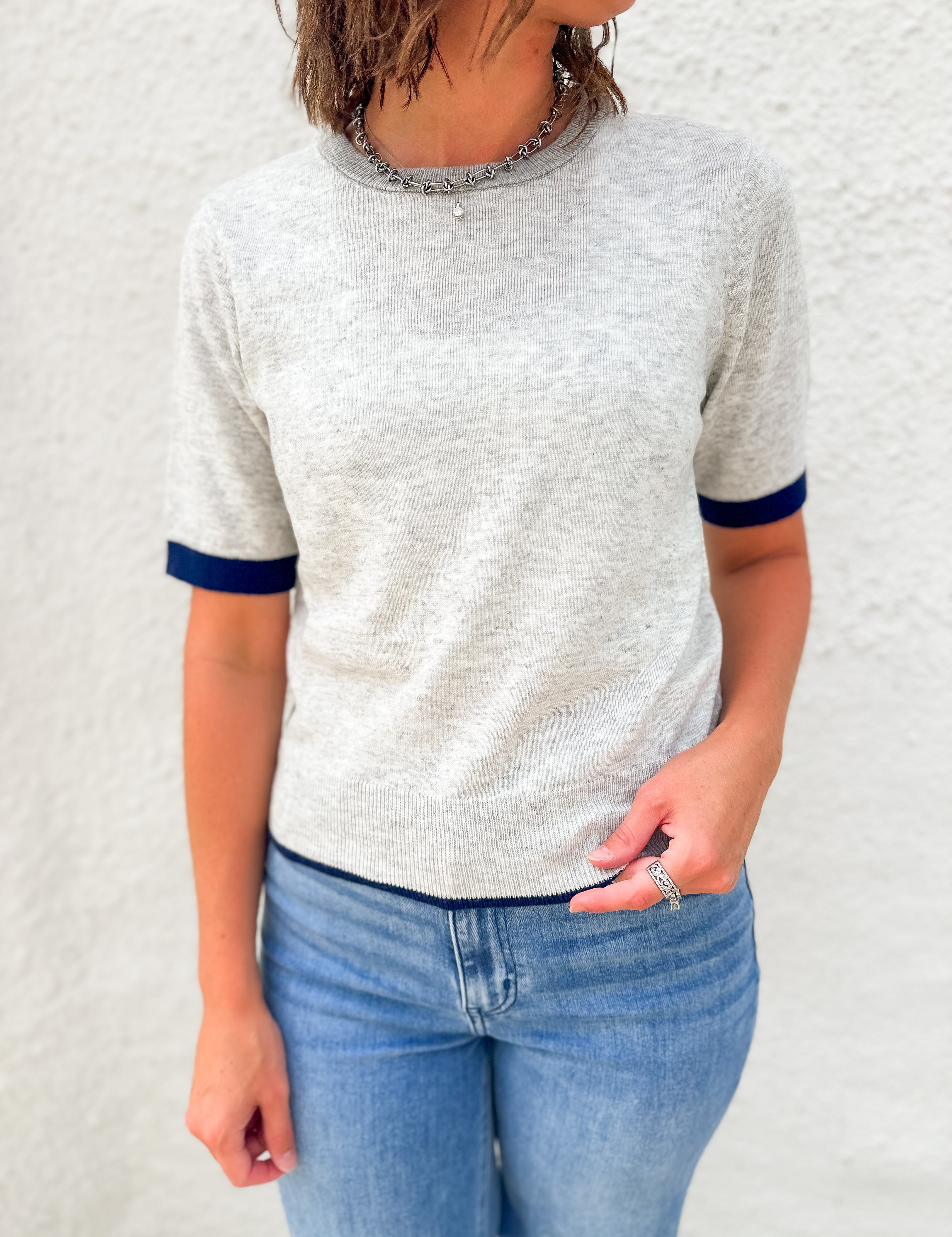 The Dera Short Sleeve Sweater by Another Love