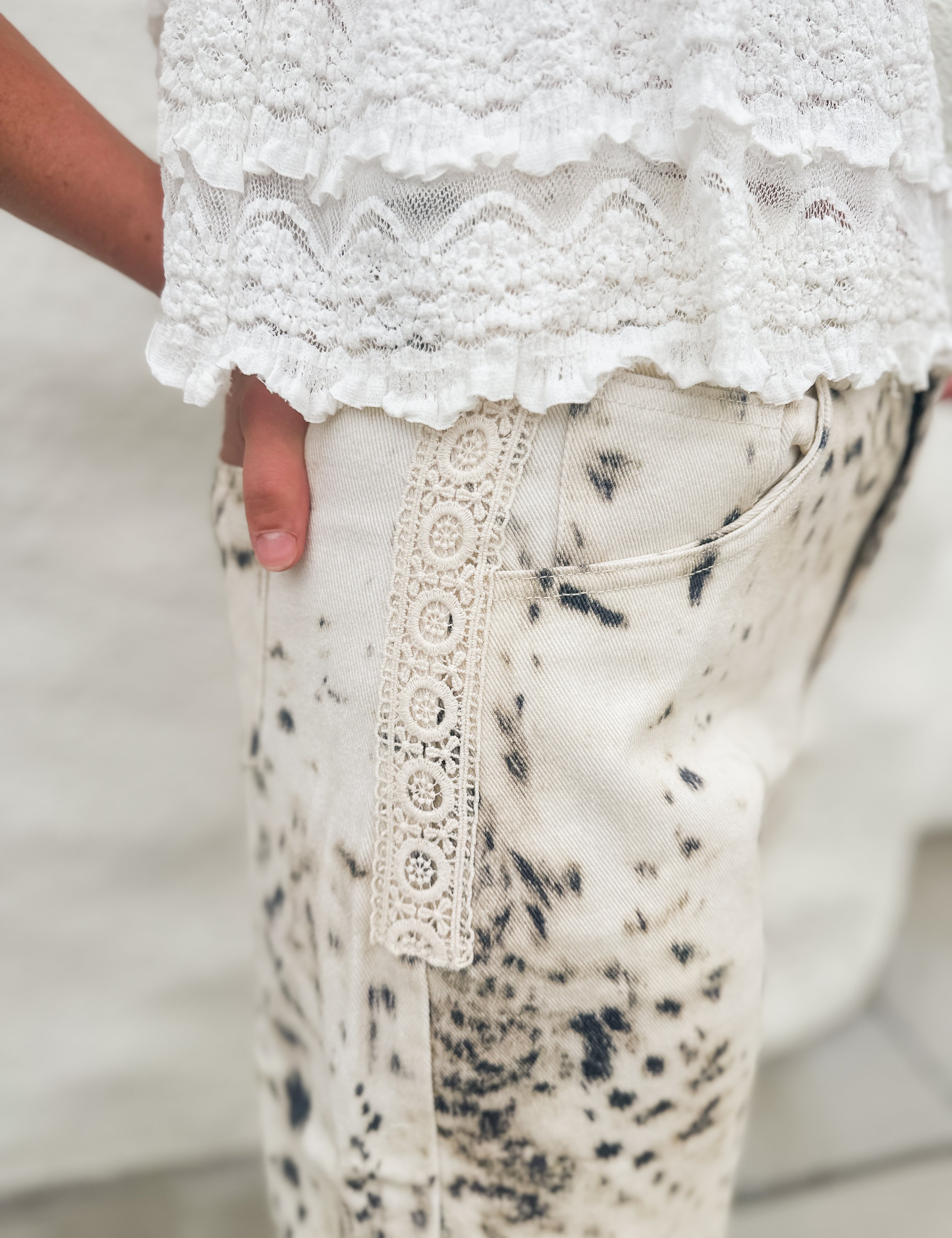 The Phoenix Splatter Snake Barrel Leg Pant