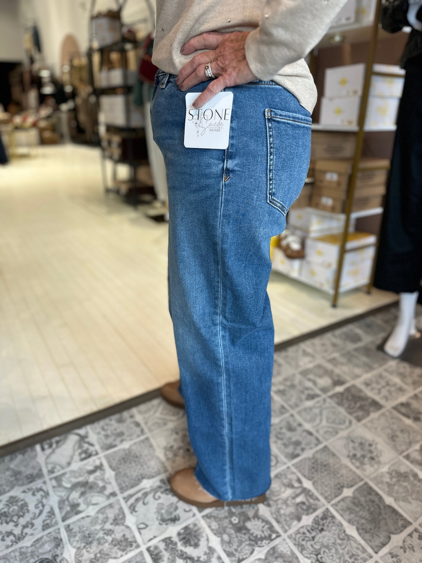 DAZE The Pleaser High Rise Wide Ankle with Welt Pockets