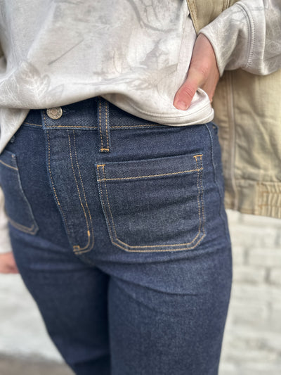 DAZE The Far Out High Rise Wide Leg with Fashion Pocket