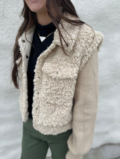The Phoebe Mixed Media Sweater