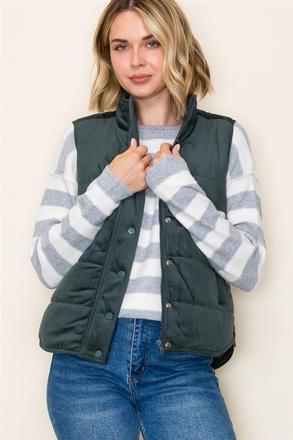 The Aida Mini Corduroy Puffer Vest