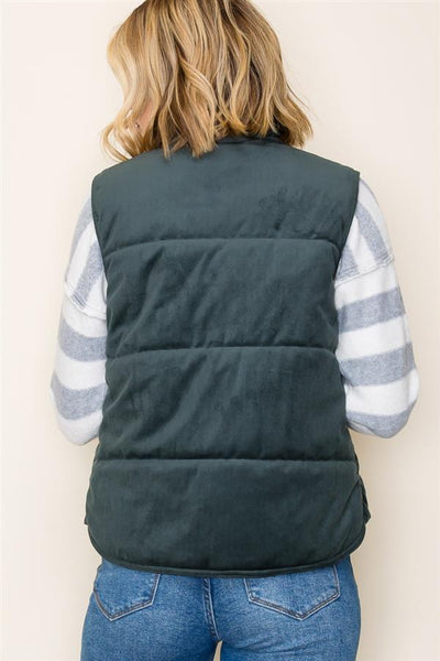 The Aida Mini Corduroy Puffer Vest