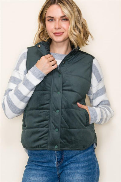 The Aida Mini Corduroy Puffer Vest