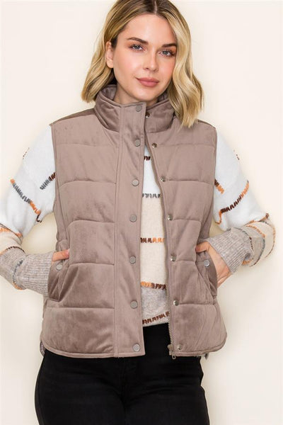 The Aida Mini Corduroy Puffer Vest