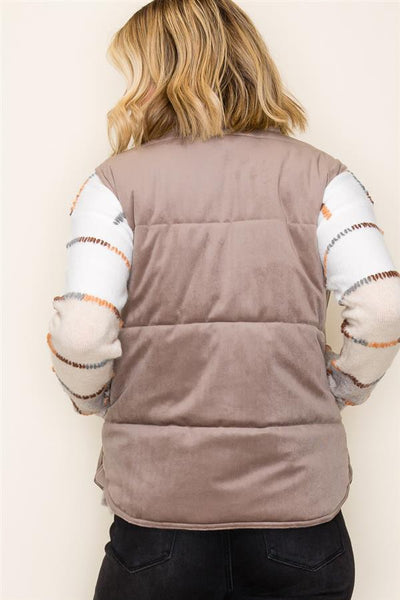 The Aida Mini Corduroy Puffer Vest