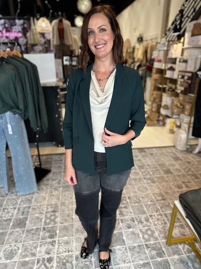 The Soren Shirred Sleeve Blazer