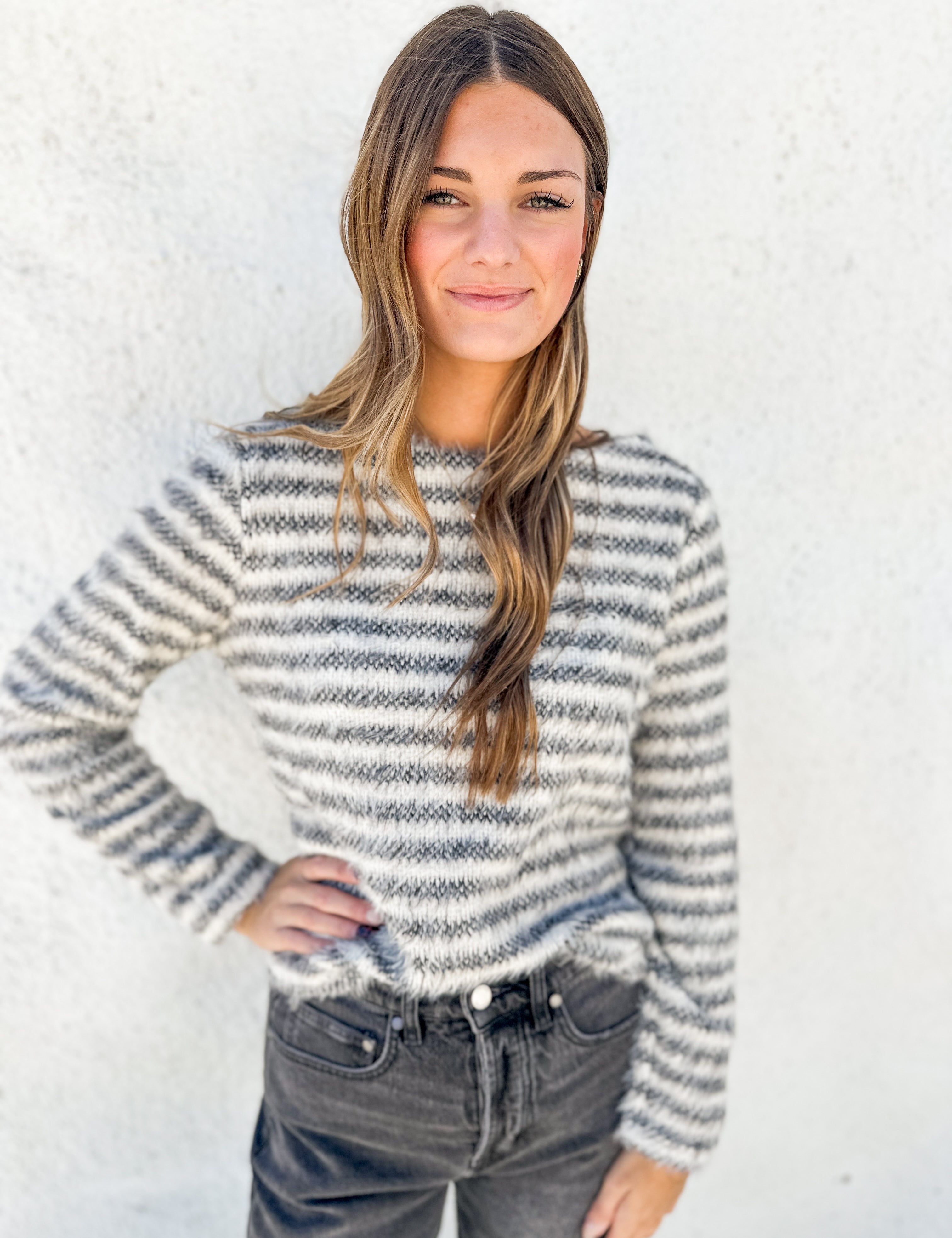 The Long Sleeve Boatneck Knit Top by Liverpool