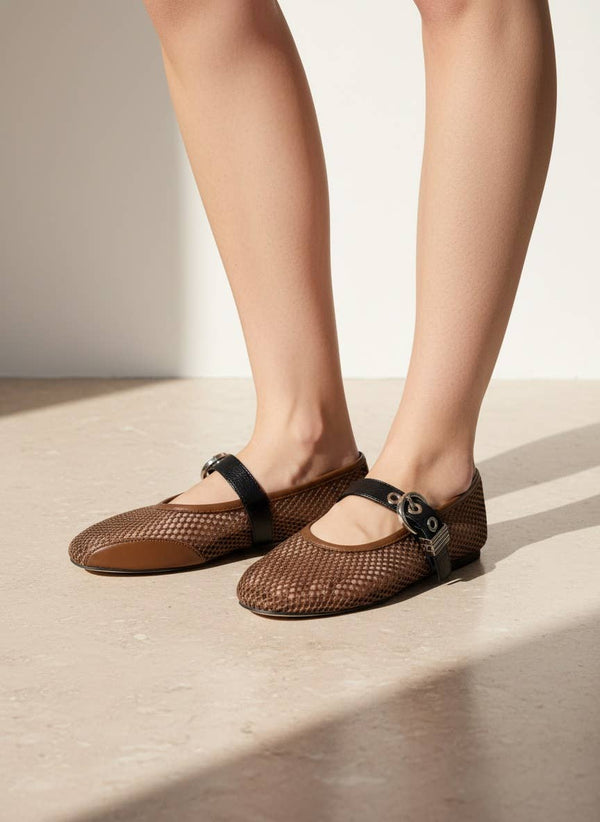 The Mesh Mary Jane Flat