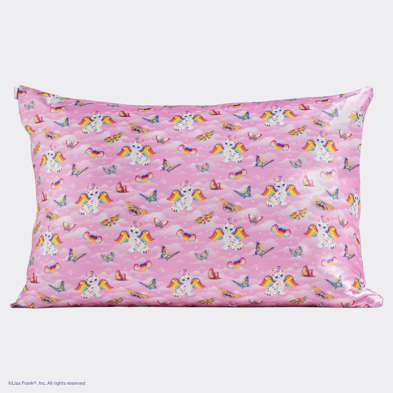 The Lisa Frank x Kitsch Standard Satin Pillowcase - Angel Kitty™