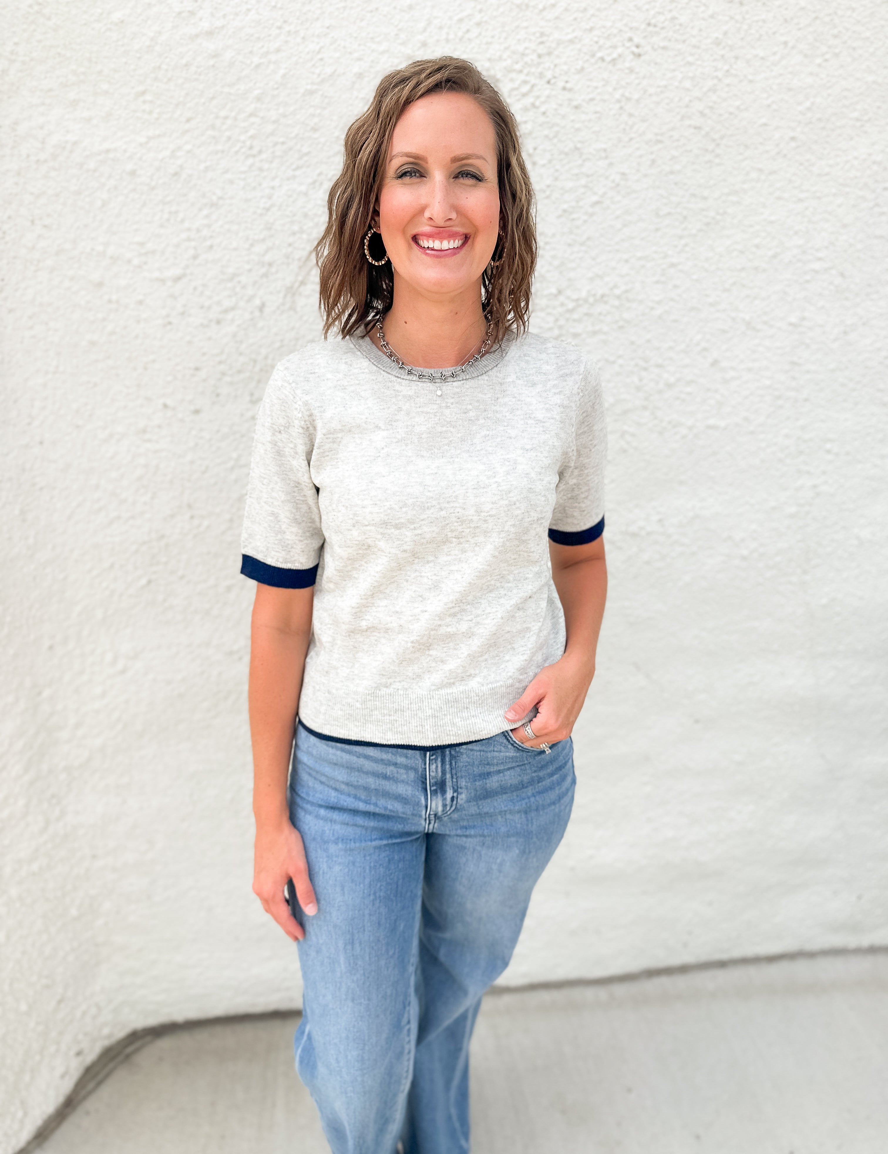 The Dera Short Sleeve Sweater by Another Love