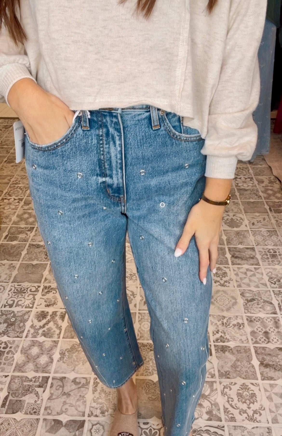 DAZE The Westward High Rise Barrel Leg