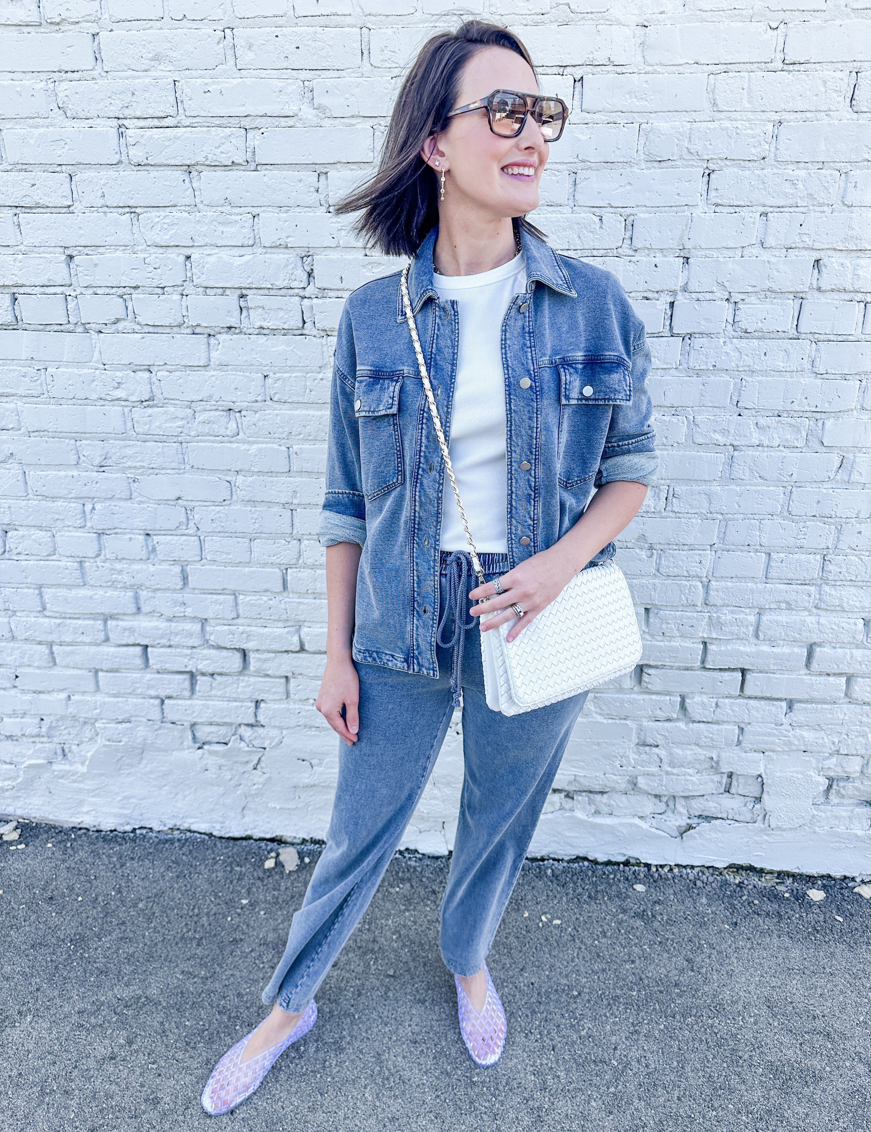 The Palmer Knit Denim Track Pants