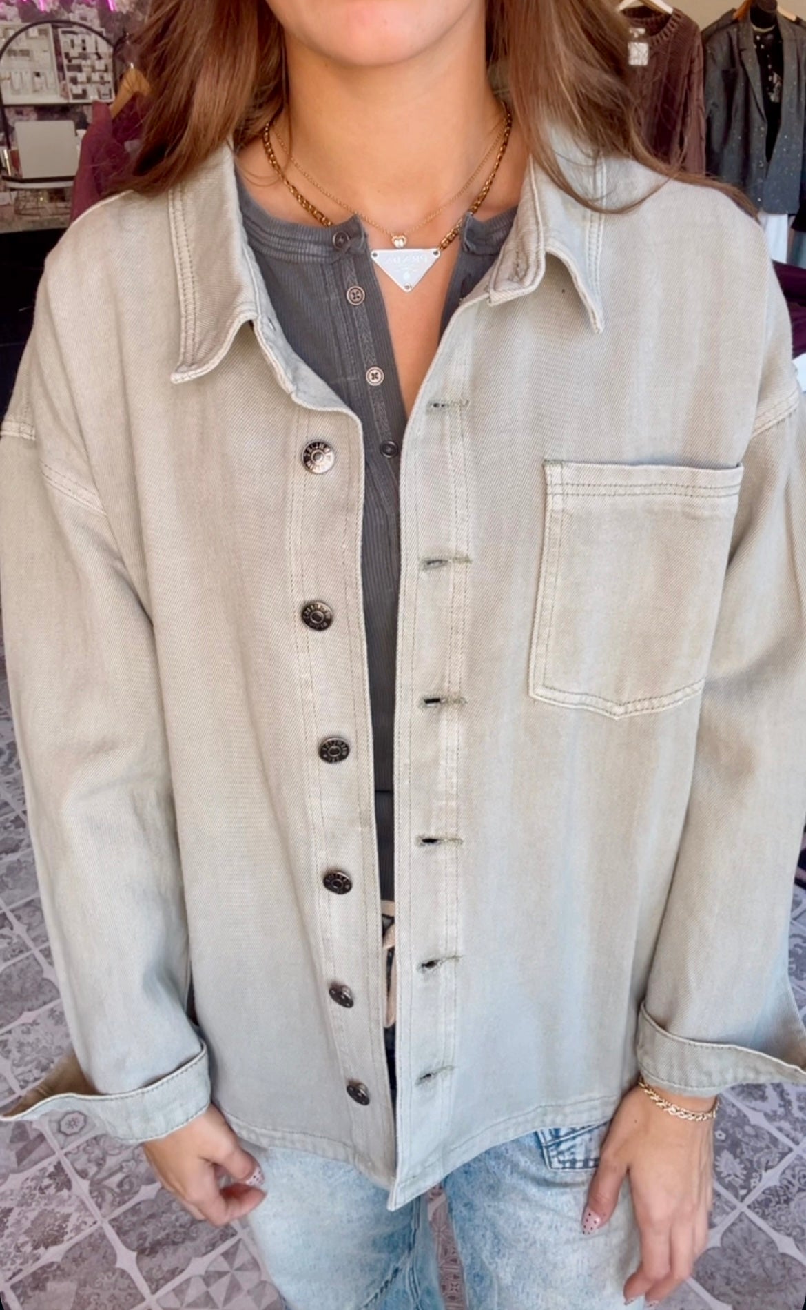 The Eliza Denim Shacket