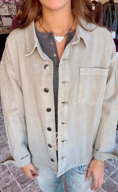 The Eliza Denim Shacket
