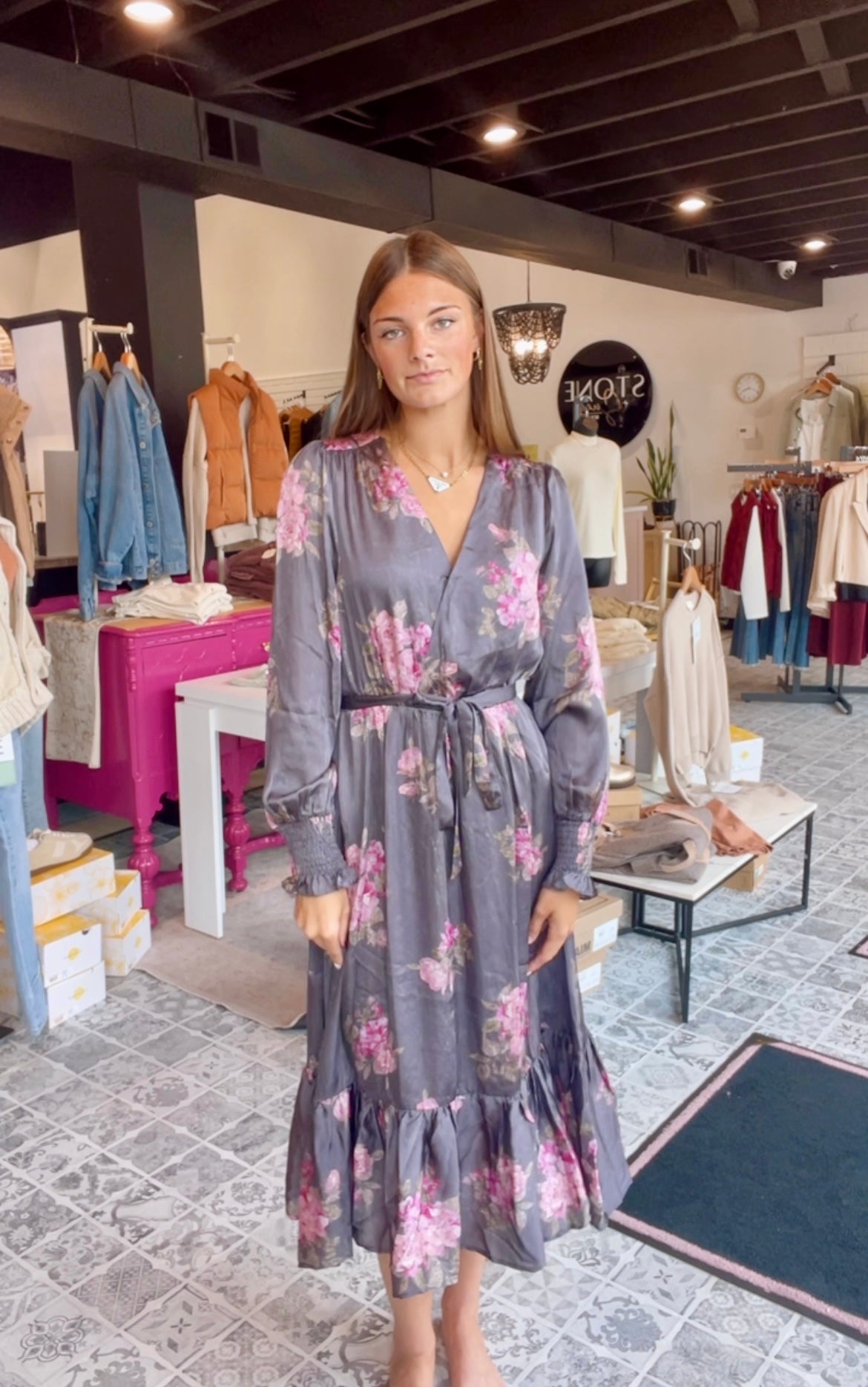 The Miah Floral Midi Dress