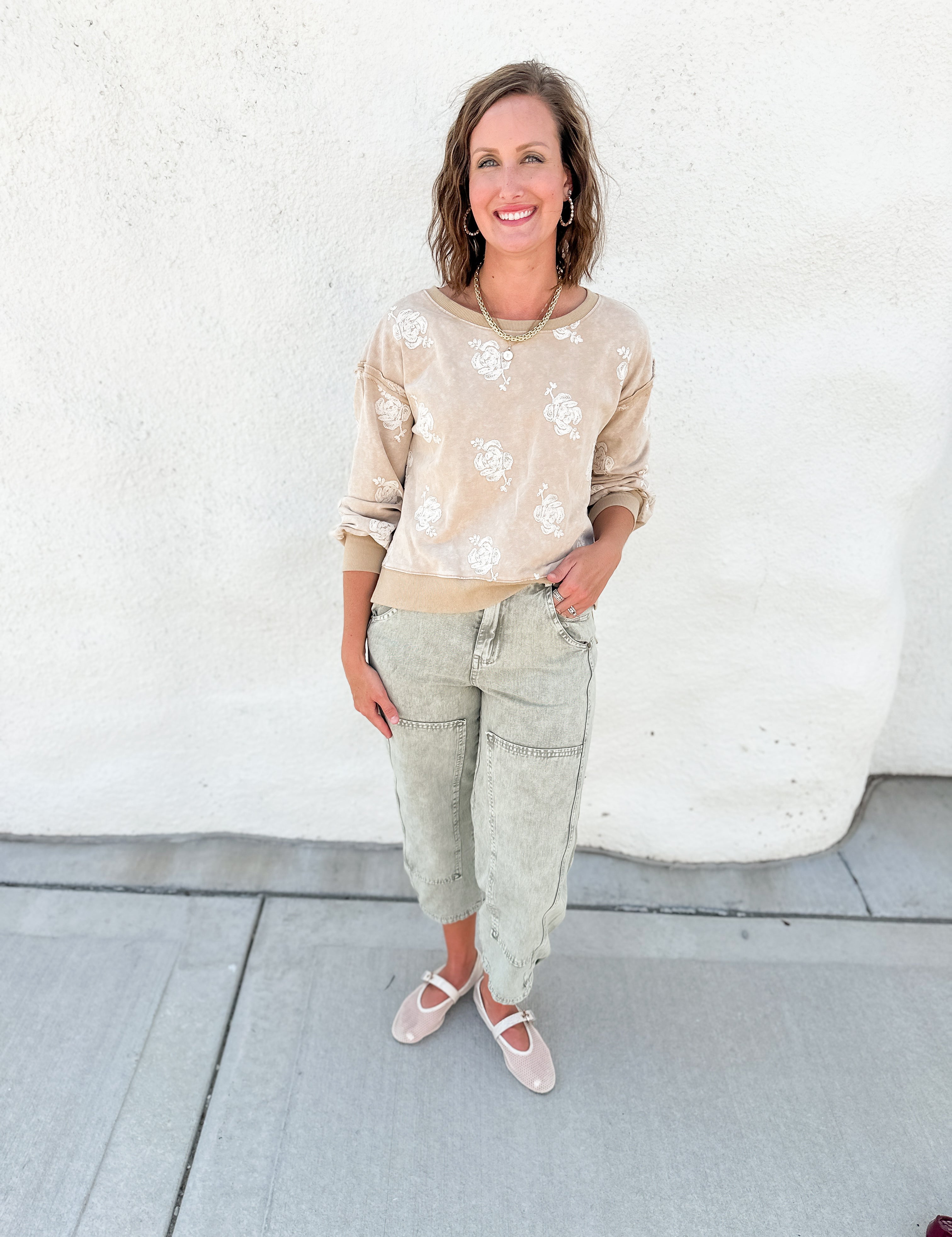 The Jasmine Floral Embroidered Sweatshirt