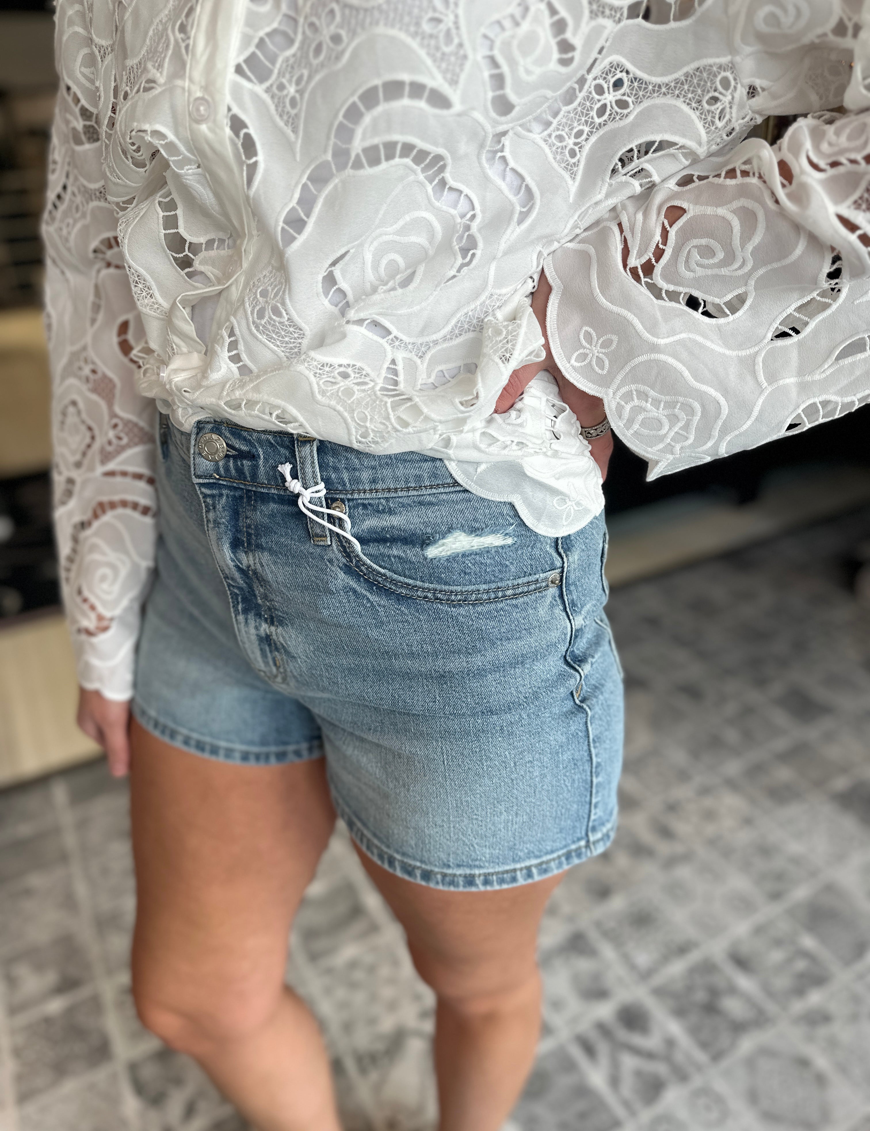 The Troublemaker High Rise Short by Daze Denim
