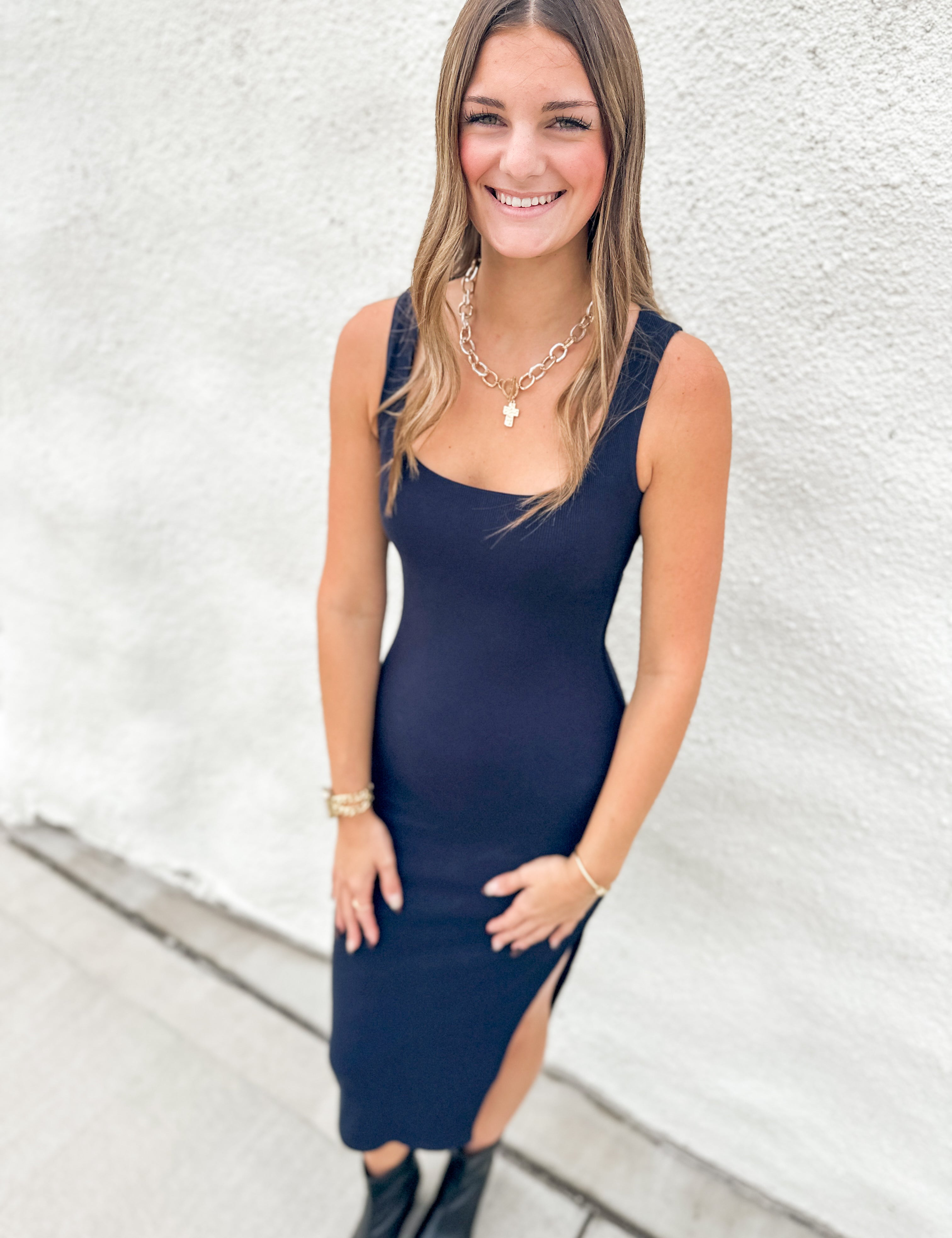 The Spencer Ribbed Midi Dress