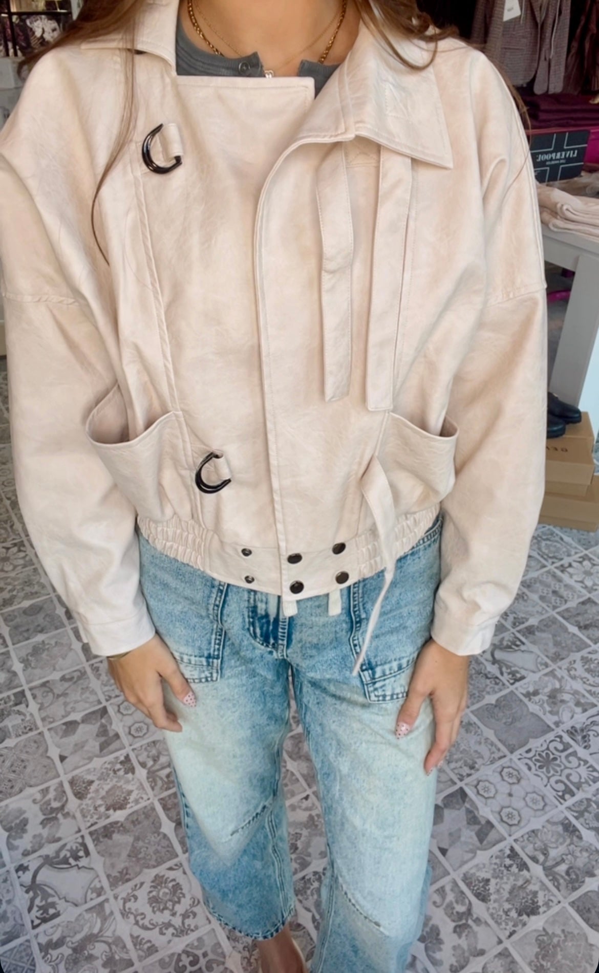 The Gianna Faux Leather Jacket