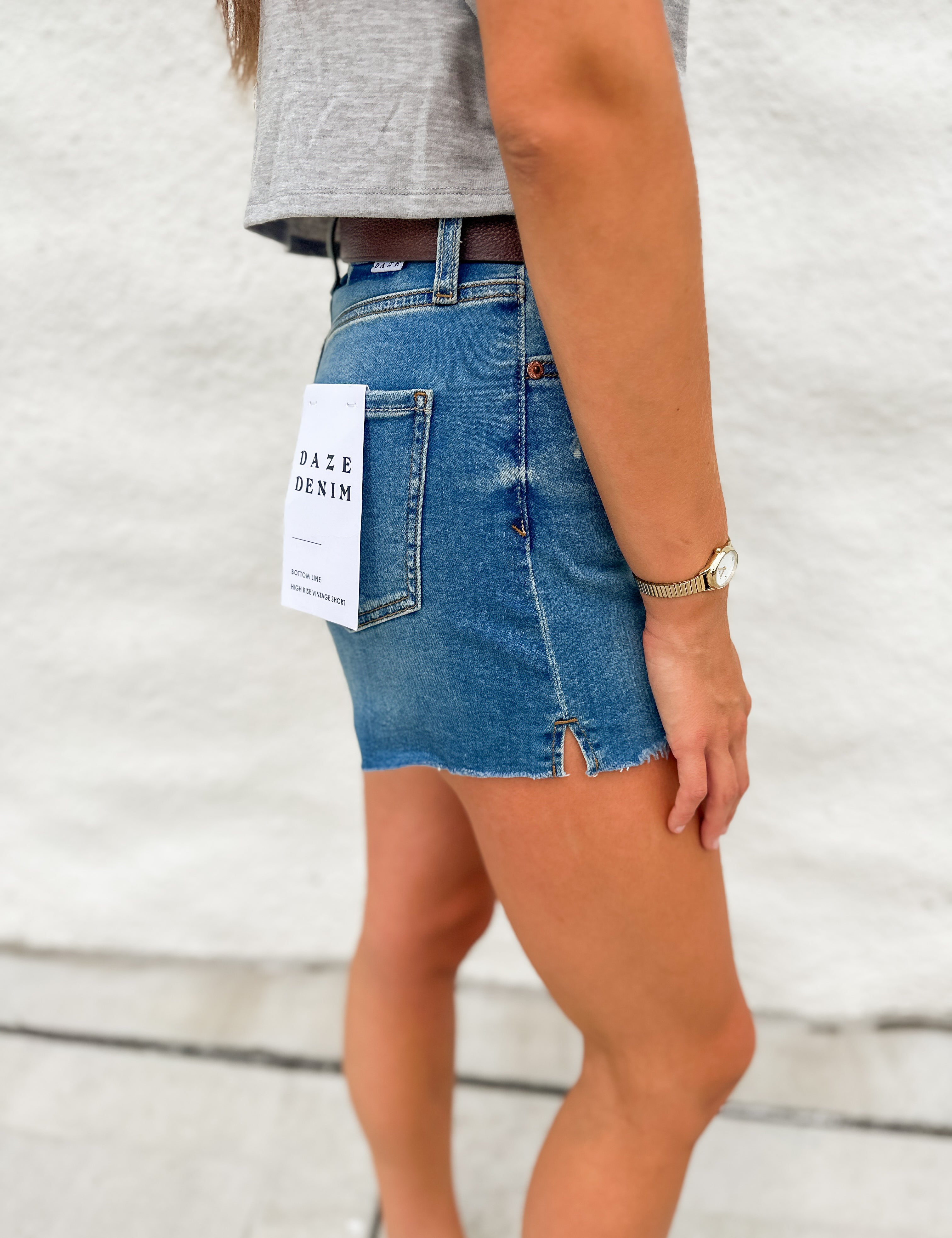 The Bottom Line High Rise Vintage Short by DAZE
