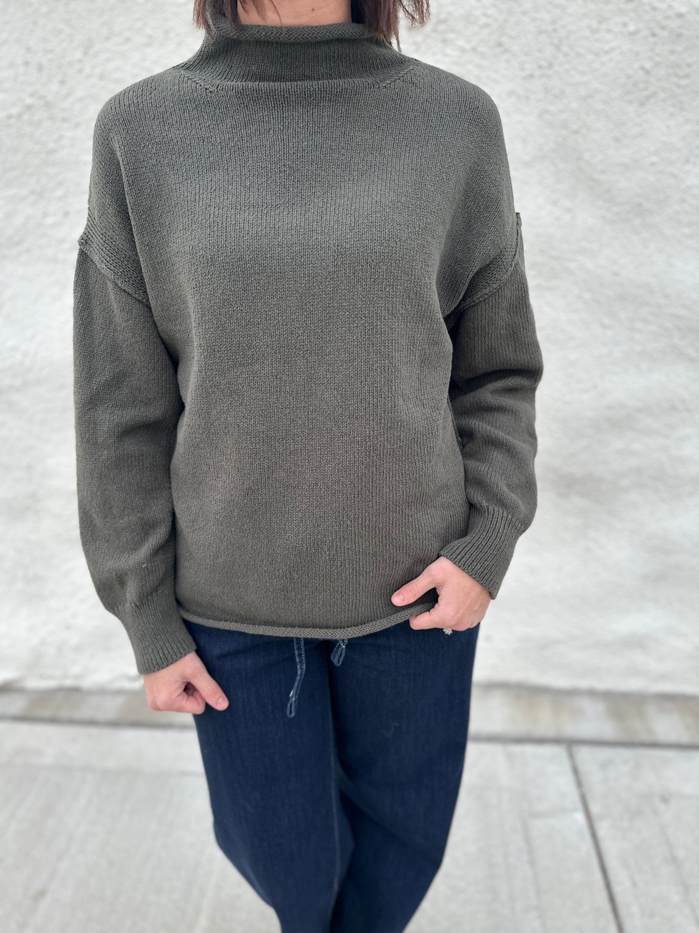 FREE PEOPLE The WTF Torres Roll Neck Sweater