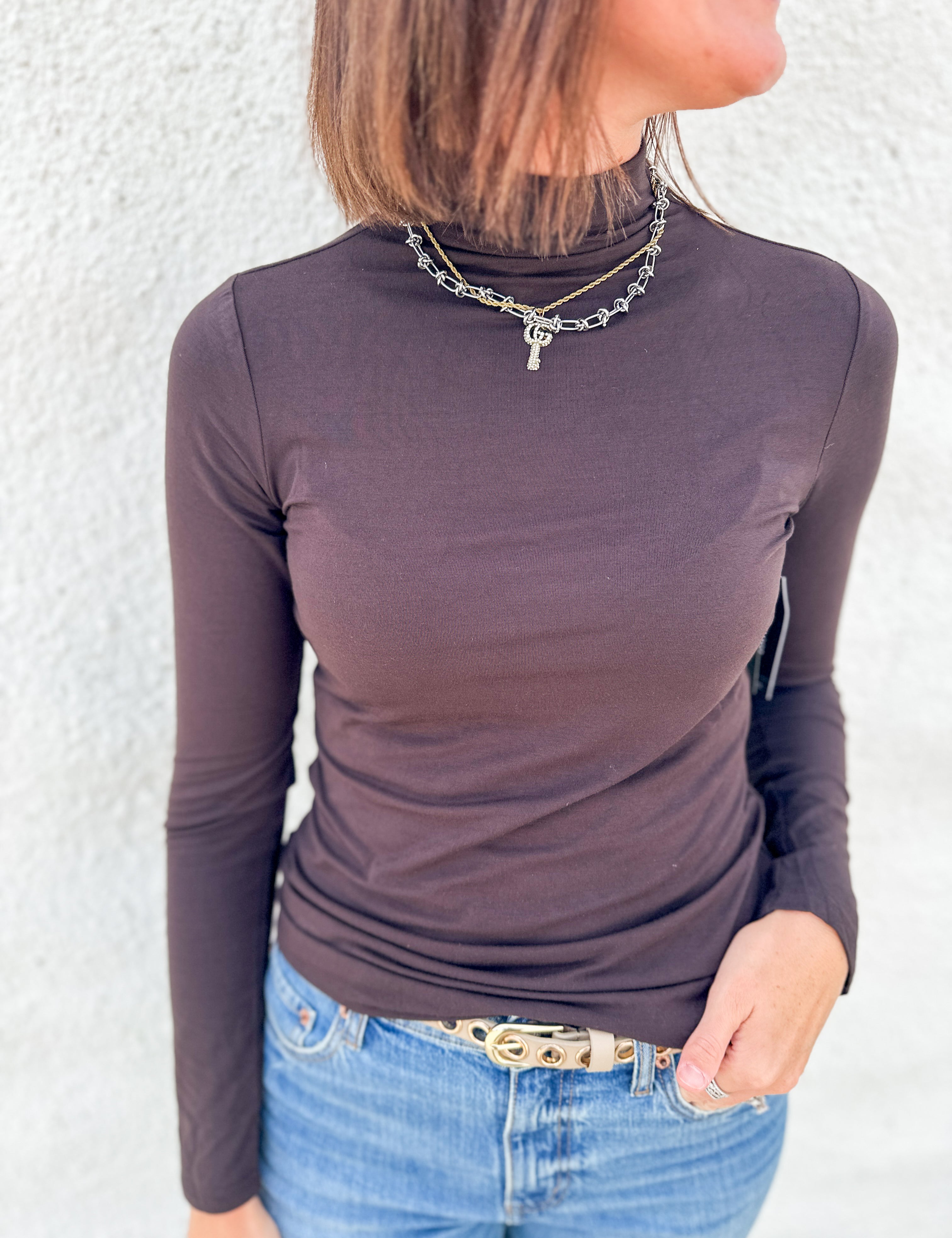The Long Sleeve Mock Neck by Liverpool