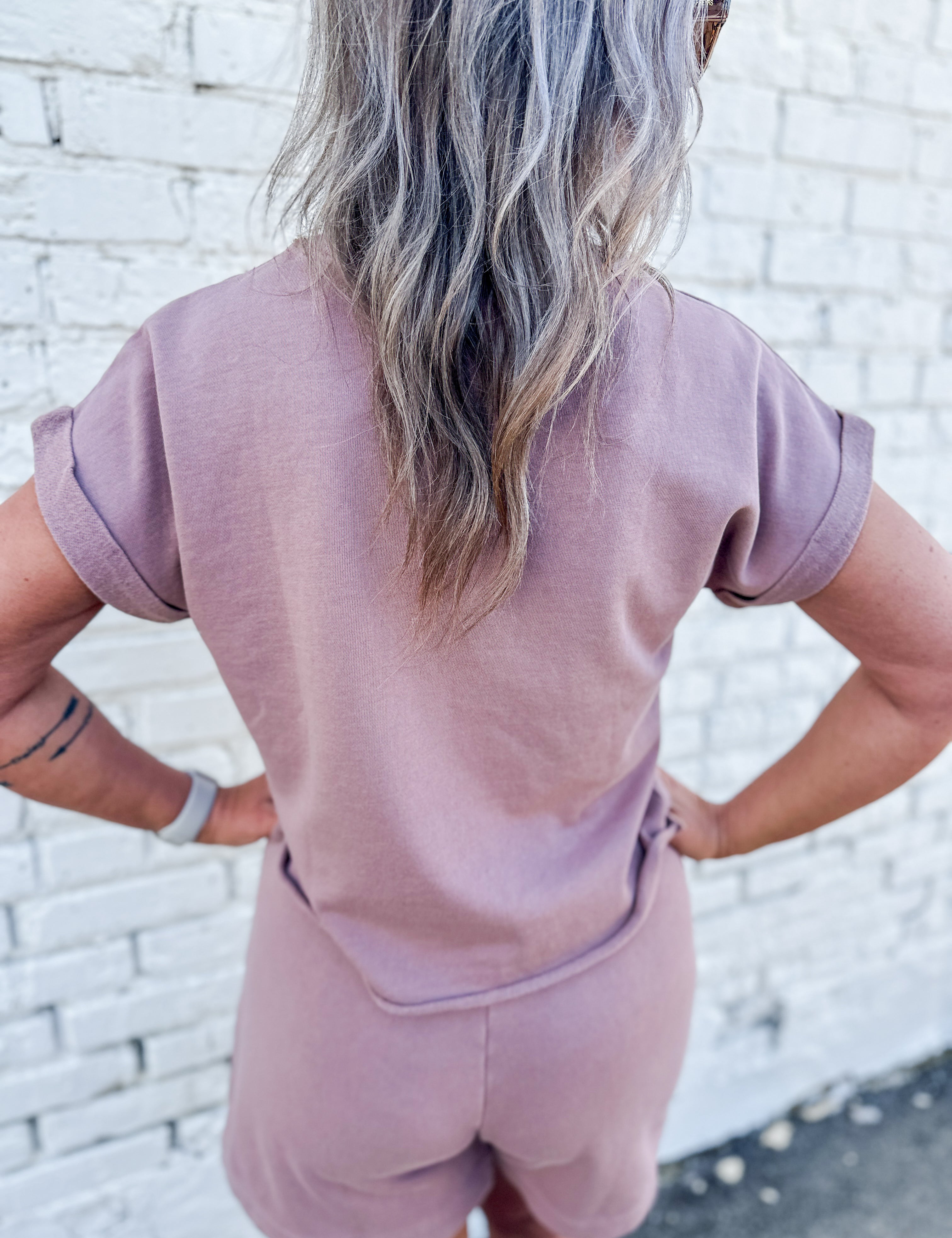The Jane Rolled Sleeve Sweatshirt Tee