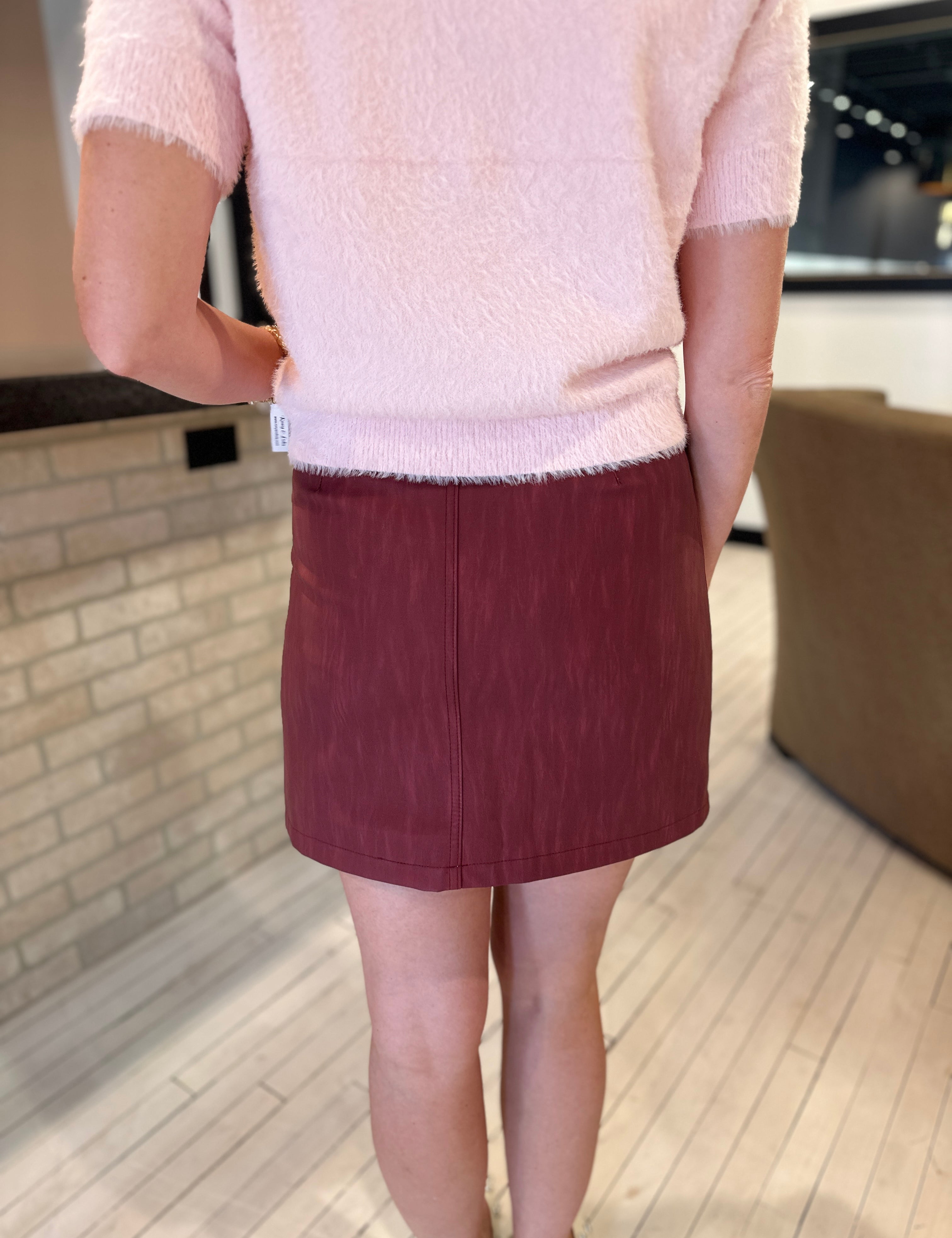 The Winslet Faux Leather Skirt