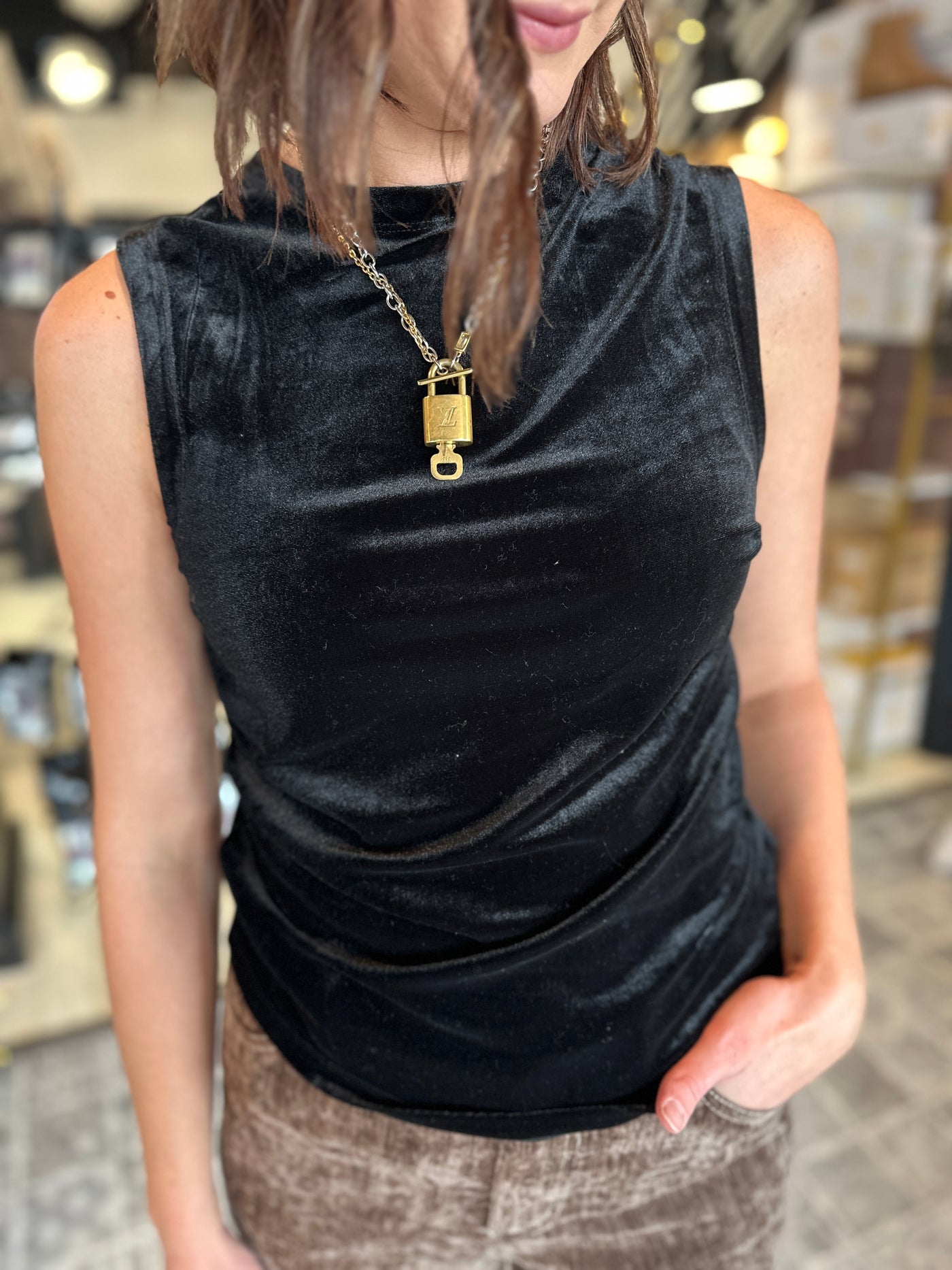 DEAR JOHN The Shaunee Mock Neck Tank