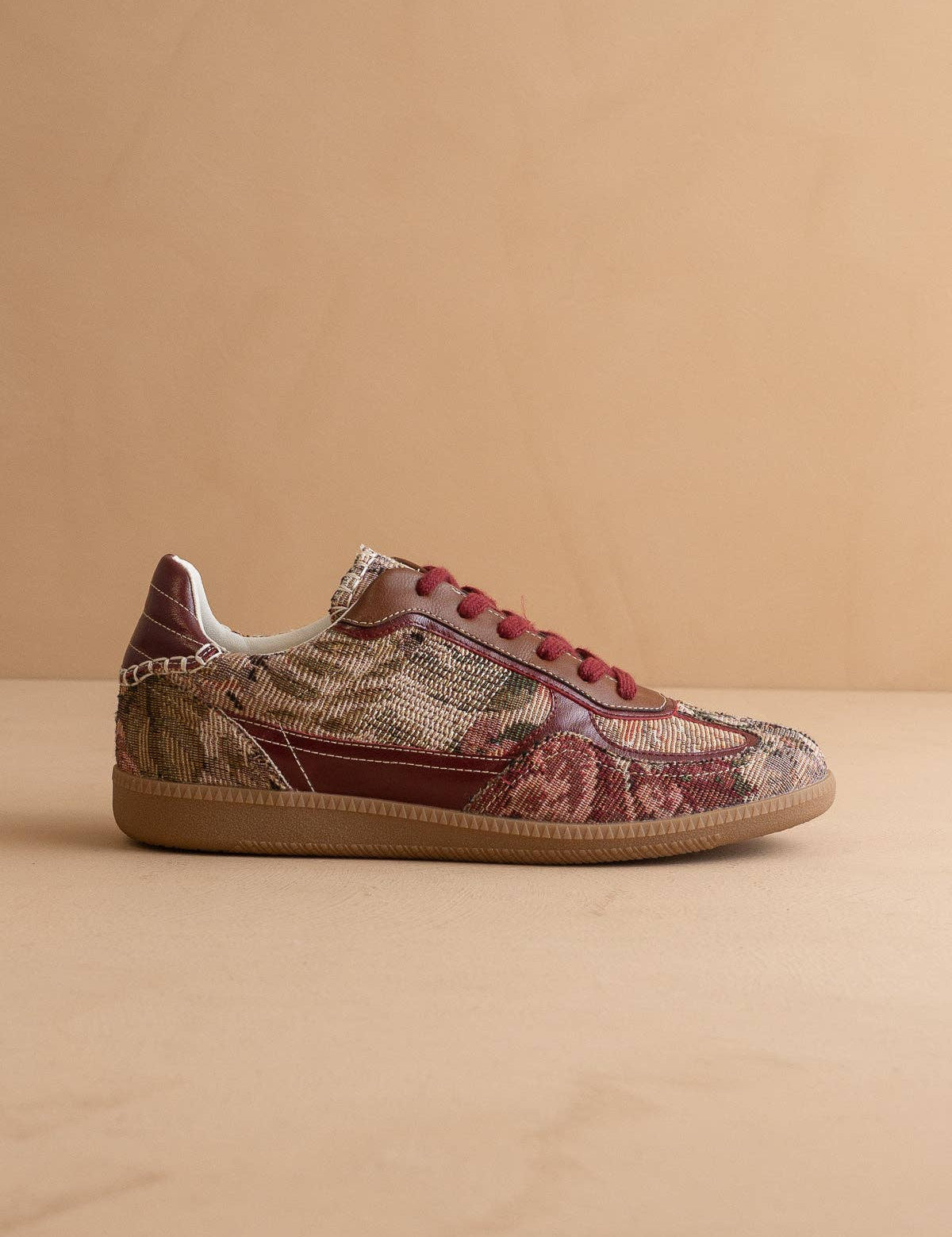 The Dalia | Mauve Tapestry Lace Up Sneaker